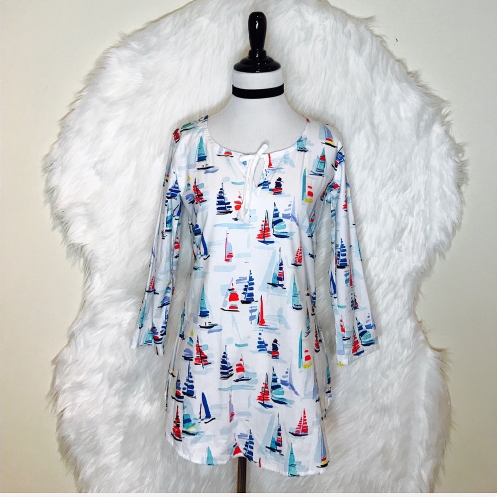 Haley & the Hound Boats Print Top